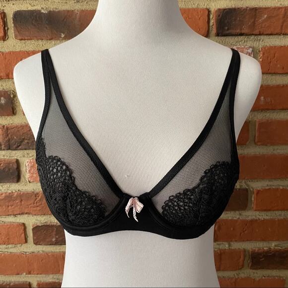 Victoria's Secret Body by Victoria Unlined Lace Demi Underwire Bra 32B Lace Bra - Picture 1 of 10